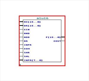 طراحی مدار alu کامپیوتر پایه در max+plus