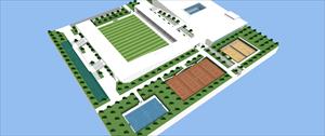 پروژه آماده سه بعدی ورزشگاه در اسکچاپ SKETCHUP